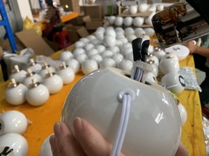 Đèn bàn LED hiện đại cạnh giường ngủ thủy tinh nấm gốm cơ sở G9 bóng đèn Tri Màu 110V 220V OEM ODM nhà máy bán buôn <span class=keywords><strong>CE</strong></span> <span class=keywords><strong>ROHS</strong></span> thấp moq - Product Image 4