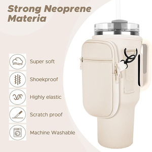 Mini sac en toile à motif floral personnalisé avec bandoulière réglable <span class=keywords><strong>porte</strong></span>-bouteille d'eau pour le sport randonnée refroidisseur de coke confortable - Product Image 4