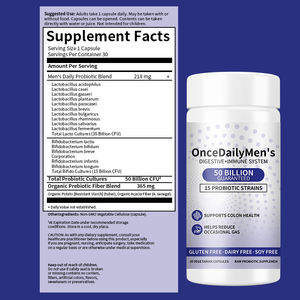 Cápsulas probióticas masculinas OEM/ODM con 50 mil millones de CFU GMP certificadas para la función antioxidante de soporte de la salud intestinal del adulto - Product Image 5