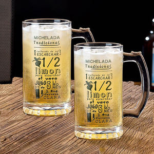 カスタマイズ可能なソリューション、MOQ対応、500ml鉛フリー厚手ガラスビールグラス、頑丈な厚みのあるハンドル付き - Product Image 6