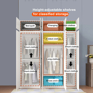 Armoires de chambre professionnelles en acier, design moderne, organisateur de vêtements – Fournisseur d'usine - Product Image 3