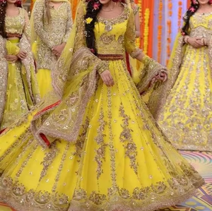 ATIYA LIBAS Pretty Indian/Pakistani Style Acetate Lehenga Choli Dress para boda con Heavy Zardozi Bordado Work-2019 - Product Image 5