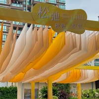 Drapé de plafond transparent sur mesure en tissu rêveur pour Fête/Mariage/Restaurant/Événement en plein air