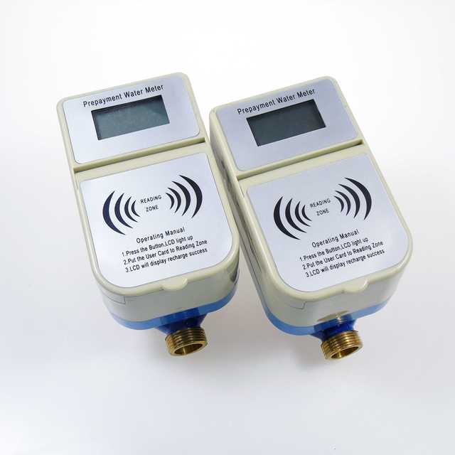 Smart Digital Display IC Card Class B DN15 DN25 DN50 Brass Prepaid Chilled Water Meters