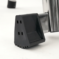Échelle télescopique compacte et portable en acier inoxydable, pliable, design en forme de A, antidérapante, avec verrou de sécurité, gain de place