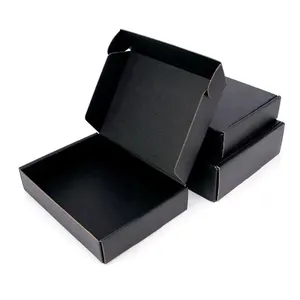 पैकेजिंग के लिए लोगो के साथ कस्टम फैंसी ब्लैक शिपिंग पैकेजिंग नालीदार बक्से लोगो कार्डबोर्ड मेलिंग मेलर शिपिंग बॉक्स