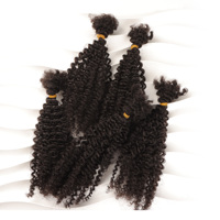 Cheveux humains à tresser très demandés, lots 4a4b4c, extensions de cheveux humains afro, cheveux humains afro crépus en vrac pour tressage bouclé