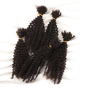 Vaste Vente à Chaud Cheveux Tressés Humains 4a4b4c Bundles <span class=keywords><strong>Afro</strong></span> Extensions de Cheveux Humains <span class=keywords><strong>Afro</strong></span> Crépus en Vrac Cheveux Humains pour Tressage Bouclés - Product Image 3