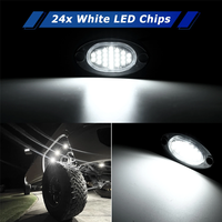 Luz LED Multicolor de 12V a Prueba de Agua, 24 LED 2835, para Chasis de Auto, SUV, ATV, UTV, Luz Ambiental, Nueva Condición, Pura para Carretera