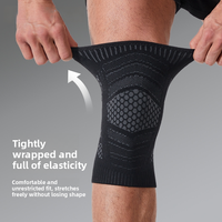 Genouillères de sport tricotées, compression élastique, respirantes, en nylon, pour le basketball, la course à pied, le volley-ball, l'entraînement