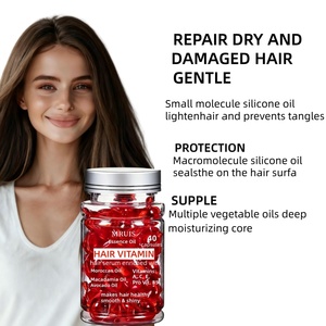 Serum perawatan rambut 40 kapsul perawatan rambut tidak memerlukan bilas minyak Argan diperkaya minyak Macadamia <span class=keywords><strong>Vitamin</strong></span> <span class=keywords><strong>E</strong></span> pro-<span class=keywords><strong>vitamin</strong></span> B5 untuk keduanya - Product Image 3