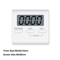 Timer Stopwatch Digital Dapur Magnetik Ramah Lingkungan dari Plastik ABS dengan Alarm Keras untuk Memasak