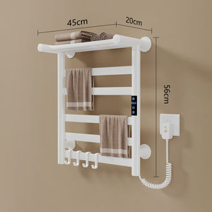 Porte-serviettes électrique intelligent chauffant pour salle de bain, barre chauffante électrique pour serviettes avec séchage à température constante, en fibre de carbone - Product Image 5