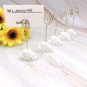 <span class=keywords><strong>Mongolfiera</strong></span> con nuvole bianche e porta-carte da tavolo con faccina sorridente con decorazione per feste con spedizione magnetica - Product Image 3