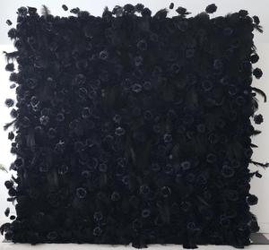 Panel <span class=keywords><strong>de</strong></span> Pared <span class=keywords><strong>de</strong></span> Plantas Artificiales 3D H48, Fondo <span class=keywords><strong>de</strong></span> Pared Rojo, Amarillo y Negro, Panel <span class=keywords><strong>de</strong></span> Flores para Decoración <span class=keywords><strong>de</strong></span> Bodas, Jardín Exterior - Product Image 3