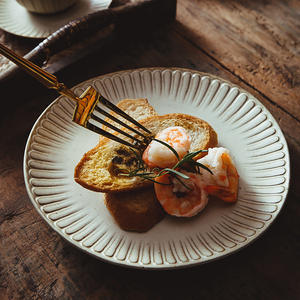 Precio de fábrica Juegos de platos de cerámica simples Vajilla Plato de cena de cerámica vintage - Product Image 4