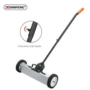 Magnetic Pick-Up Sweeper With Wheels Adjustable Handle Floor Magnet Clearance