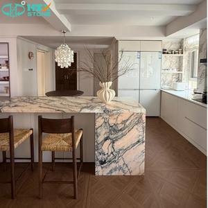HZXストーン プレミアム大理石アイランドカウンタートップスラブ-モダンデザイン磨き仕上げカスタマイズ可能なサイズ ヴィラのリビングルームキッチン用 - Product Image 2