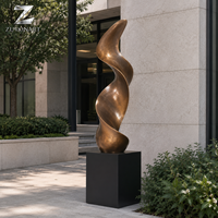 Sculpture abstraite contemporaine en bronze, statue d'art métallique personnalisée pour hall d'hôtel, villa, intérieur de galerie, décoration