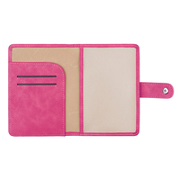 Funda de Pasaporte de Cuero Sintético Encerado de Alta Calidad, Portadocumentos de Viaje con Bolsillo con Botón, Logotipo Personalizado, Estilo Vintage, para Tarjetas de Crédito
