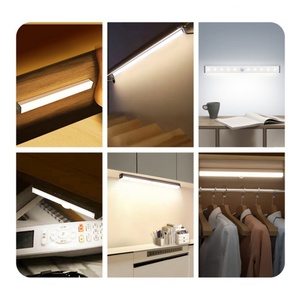 <b>USB</b> Rechargeable <b>LED</b> Human Body Motion Sensor Night <b>Light</b> Closet Under Cabinet Magnetic Lamp - Product Image 1