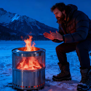 خشب فحم بلا دخان بتصميم جديد ، خشب شواء محترق ، خشب خارجي محمول - Product Image 6