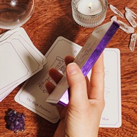 Jeu de cartes de tarot et d'oracle de luxe haut de gamme, personnalisées, écologiques, en papier brillant, avec guide et boîte magnétique, pour la lecture en famille
