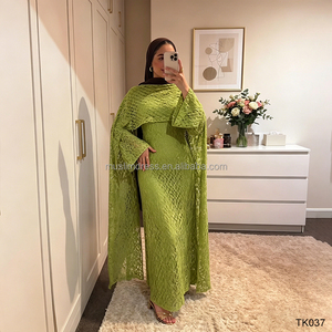 Abaya en dentelle en gros d'usine, <span class=keywords><strong>robe</strong></span> de <span class=keywords><strong>soirée</strong></span> musulmane personnalisable de Dubaï - Product Image 3