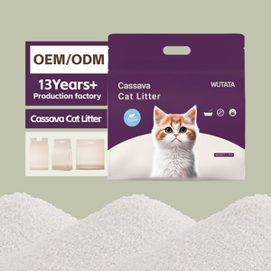 OEM Custom Logo Package Cassava-Based Biodegradable Non-Stick Cat Litter Fast Clumping Easy Scoop Dust-Free Flushable Free