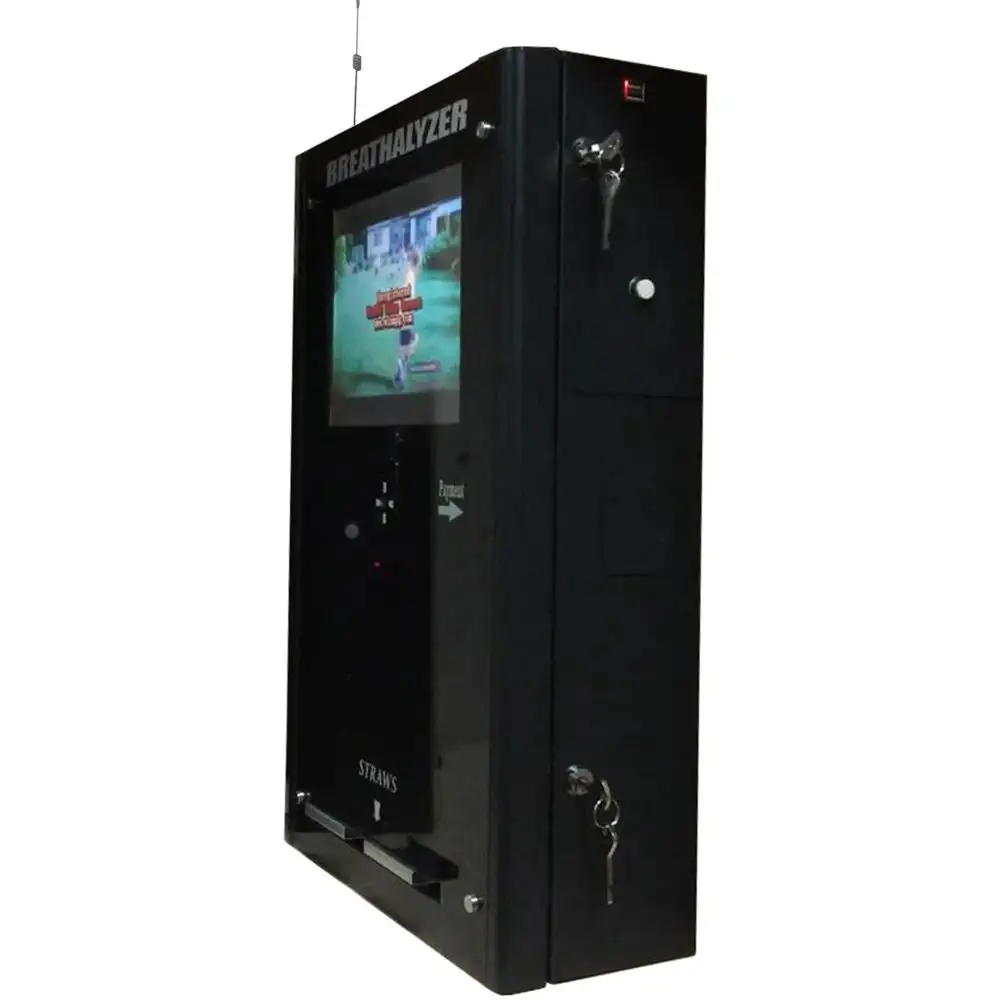 Máquina de venda de bafômetro inteligente, com chave de jogo grátis com porta de carregamento usb wi-fi