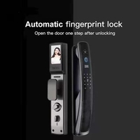 Échantillon de verrouillage par empreinte digitale, écran tactile, verrouillage par code d'alarme, dernier cylindre, serrures intelligentes avec caméra, livraison directe