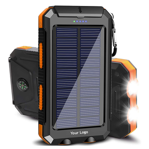 Banco de energía Solar <span class=keywords><strong>para</strong></span> Samsung, Xiaomi y <span class=keywords><strong>Iphone</strong></span>, batería <span class=keywords><strong>externa</strong></span> portátil de 20000mAh, resistente al agua con luz LED de SO - Product Image 2