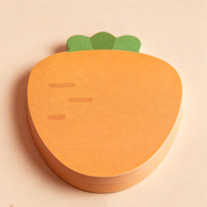 แผ่นบันทึกทรงแครอท กระดาษโน้ตสีสันสดใส สำหรับใช้ในสำนักงานและนักเรียน - Product Image 1