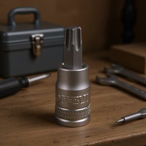 Llave de vaso métrica industrial Fervi con inserto Torx de 6 mm, de acero al cromo vanadio cromado para llaves hexagonales - Product Image 3