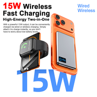 Cargador Portátil Inalámbrico Magnético Inteligente de Aluminio Ultrafino Personalizado, Salida de 15W para Teléfono, Reloj y Auriculares, 5000mah