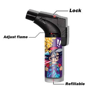 Nouvelle promotion d'usine, briquet à gaz rechargeable en plastique personnalisé, coupe-vent, avec un design durable pour le camping et l'extérieur - Product Image 5