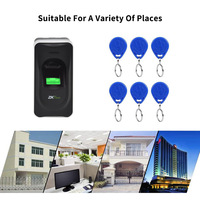 Lecteur d'empreintes digitales biométrique miniature étanche IP65 Zk Teco FR1200 avec lecteur de carte autonome de contrôle d'accès RS485