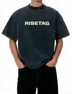 LTD-MT1053 Produttore di T-Shirt, Vendita all'Ingrosso di Magliette Personalizzate con Logo Stampato, T-Shirt <span class=keywords><strong>da</strong></span> <span class=keywords><strong>Uomo</strong></span> con Collo Alto Stile Vintage - Product Image 1