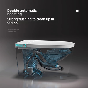 Ensemble WC intelligent en céramique automatique pour salle de bain, à poser au sol, avec télécommande NJ-90 - Product Image 5