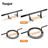 Anneau de verrouillage pour couvercle de réservoir IBC 150 mm et 225 mm, en acier robuste noir, pour utilisation en stockage de 1000 L