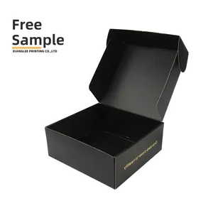 2023 नई Trending काले मेलर बॉक्स थोक कस्टम पैकेजिंग बक्से फैशन नालीदार कागज Foldable मुद्रण शिपिंग बक्से