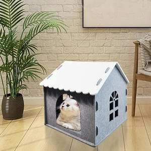 Benutzer definierte Haustier produkte Bett Nest Häuser & Möbel DIY Filz Katzen haus Haustier käfige Großhandel - Product Image 6