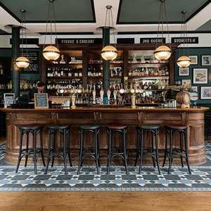 Bancone <span class=keywords><strong>Bar</strong></span> Vintage in Legno Massello, Finitura Durevole, Design Classico Multifunzionale per Pub/Hotel, Salotto, Soggiorno - Product Image 2