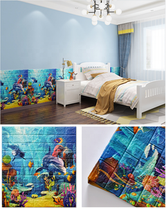 Carta da parati in schiuma PE <span class=keywords><strong>per</strong></span> <span class=keywords><strong>cameretta</strong></span> <span class=keywords><strong>per</strong></span> bambini adesivo da parete in schiuma xpe autoadesiva <span class=keywords><strong>per</strong></span> bambini - Product Image 2