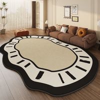 Tapis de salon carré en polyester tissé, style luxe léger transfrontalier, design simple et raffiné, pour canapé, table basse et chambre à coucher, grande surface