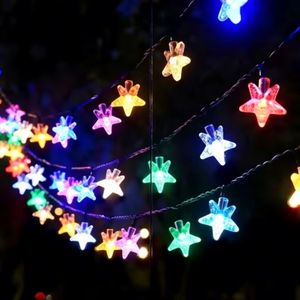 Guirlandes lumineuses solaires <span class=keywords><strong>LED</strong></span> IP65 étanches de style nordique pour la décoration de Noël en extérieur, à suspendre aux arbres - Product Image 3
