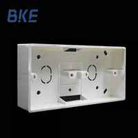Boîte de jonction double type 86 en PVC/UPVC, pour montage mural, interrupteur simple encastré