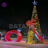 Sapin de Noël RGB avec lumières LED à changement de couleur, éclairage programmable pour affichage commercial extérieur de Noël