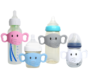 Couvre-<span class=keywords><strong>biberon</strong></span> en silicone pour bébé avec poignées, facile à saisir, sans <span class=keywords><strong>BPA</strong></span>, indispensable pour les nourrissons - Product Image 1