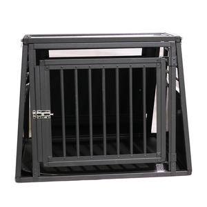 <span class=keywords><strong>Cage</strong></span> pour chien <span class=keywords><strong>Cage</strong></span> de transport pour animaux de compagnie en aluminium à double porte <span class=keywords><strong>Style</strong></span> simple en métal sûr pour les voyages temporaires Confort de votre chien bien-aimé - Product Image 1